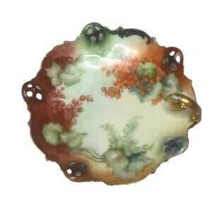 Rosenthal China Bavaria 1891-1906 Moliere Pierced Side Plate Gold Handle